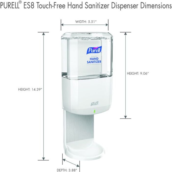 Purell® ES-8 hånddesinfeksjon dispenser - hvit