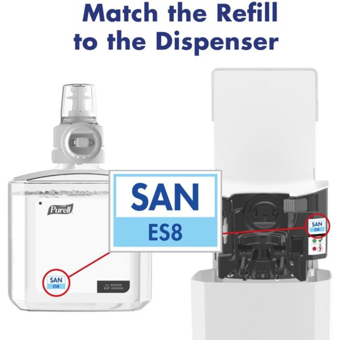 Purell® ES-8 hånddesinfeksjon dispenser - hvit