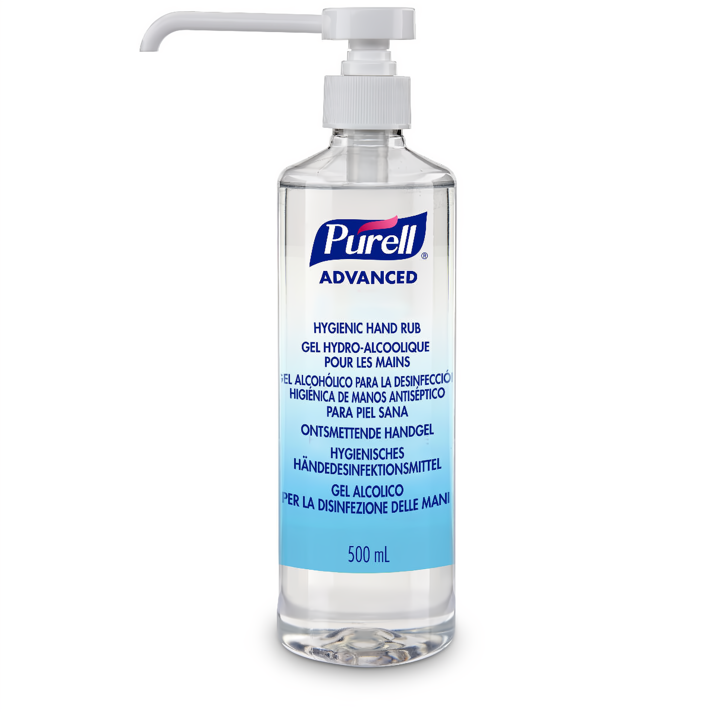 Purell® advanced hygienisk handrub, 500 ml pumpeflaske (rund)