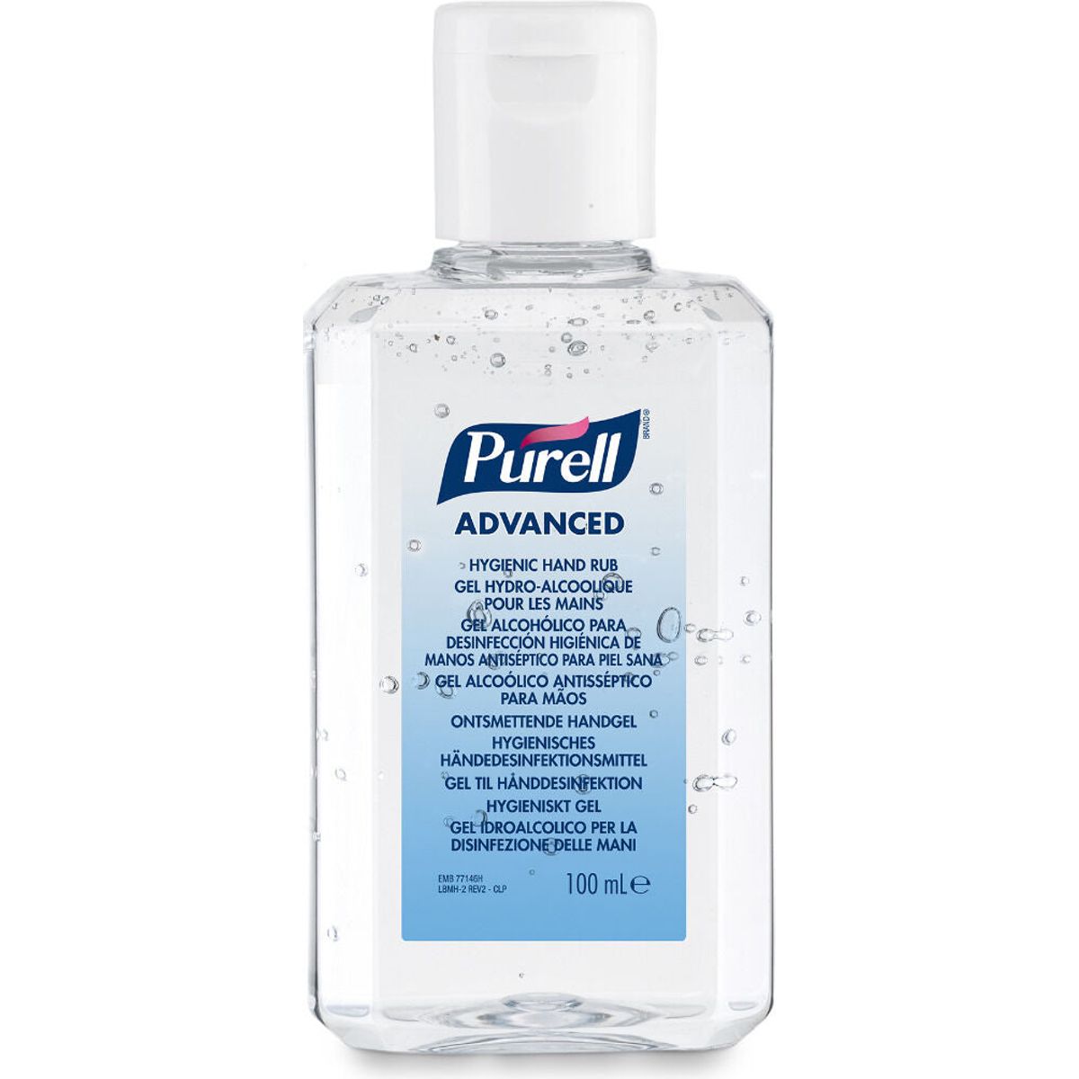 Purell® advanced hygienisk handrub 100 ml flip-top-flaske