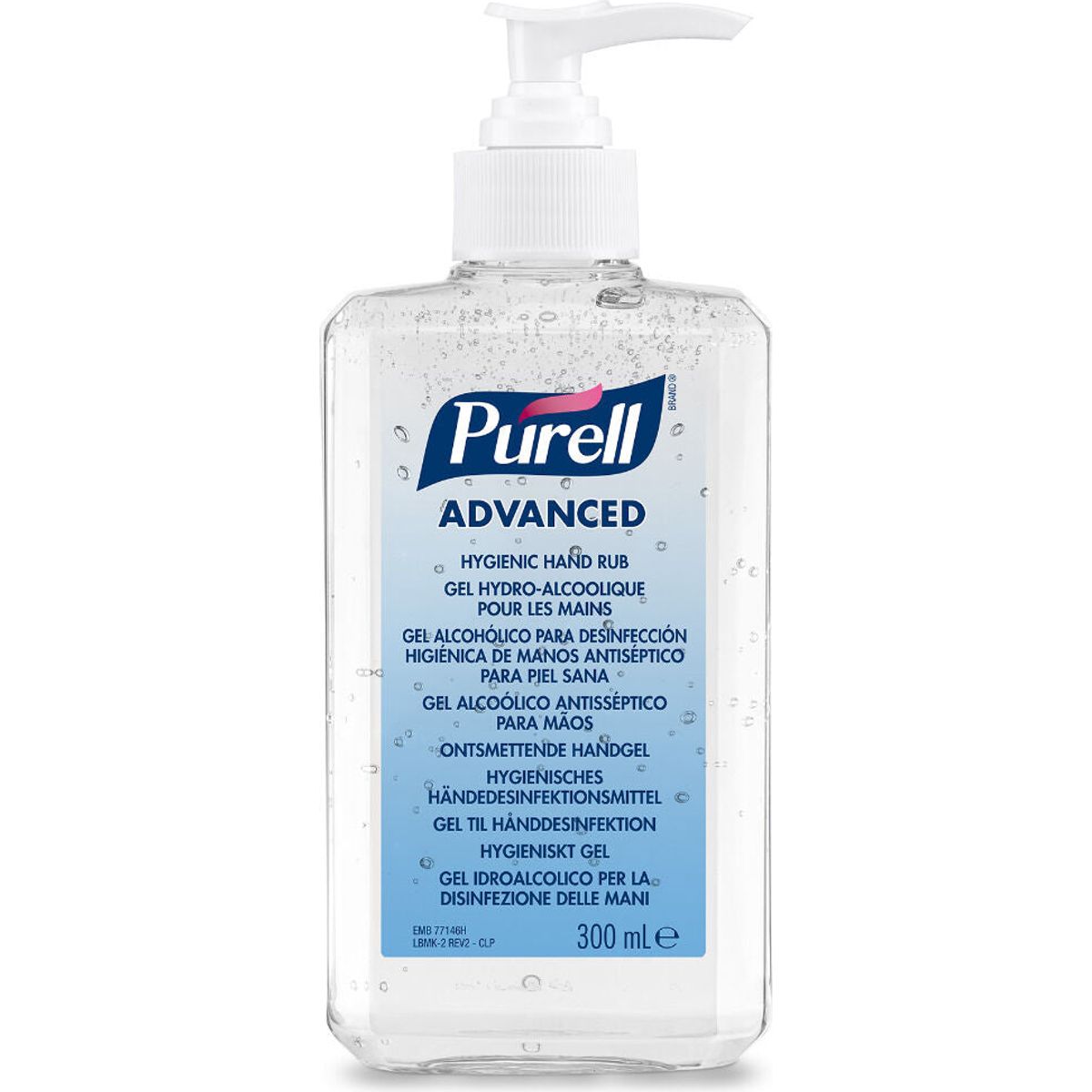 Purell® advanced hygienisk handrub, 300 ml pumpeflaske